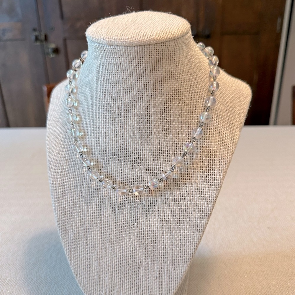 Vintage Kirk's Folly Beaded AB Chain 16" + 4" Extender